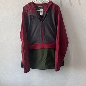 L.L. Bean Red and Gray Hooded Jacket XXL Tall